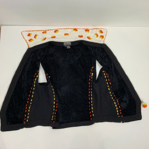 Vintage The Collective Works of Berek 2 Black Halloween Beaded Vest Sz M - Picture 9 of 16
